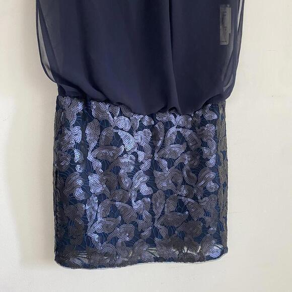 Aidan Aidan MATTOX navy blouson mini dress - Picture 4 of 7